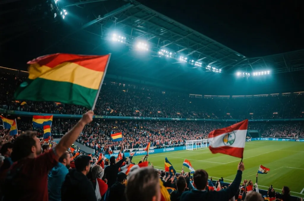 狂热的足球场观众席